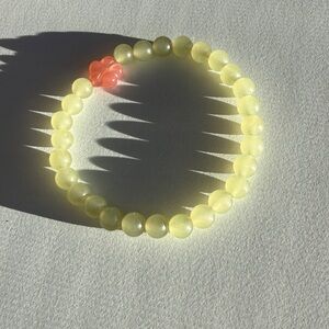 Green With Pink Flower Natural Stones